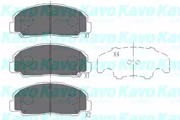 Комплект тормозных колодок KAVO PARTS KBP-1505