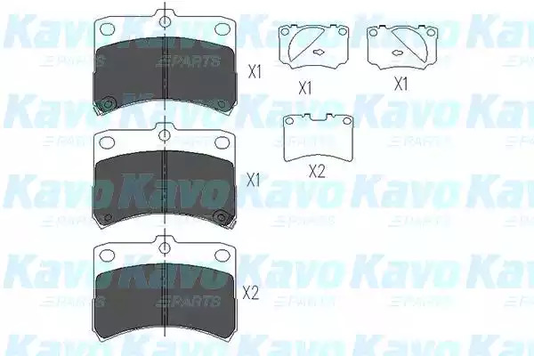 Комплект тормозных колодок KAVO PARTS KBP-1510