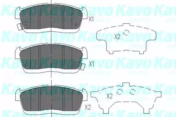 Комплект тормозных колодок KAVO PARTS KBP-1515