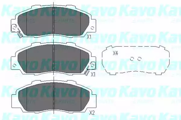 Комплект тормозных колодок KAVO PARTS KBP-2002