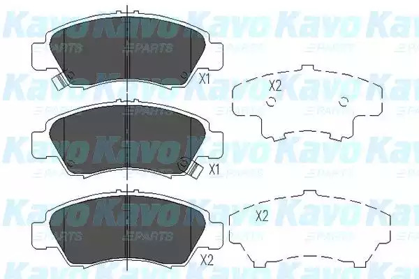 Комплект тормозных колодок KAVO PARTS KBP-2004