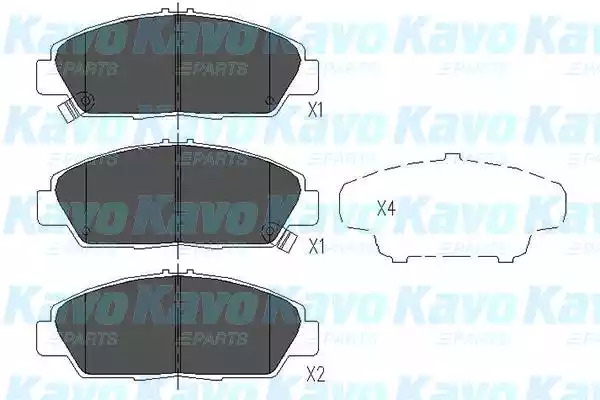 Комплект тормозных колодок KAVO PARTS KBP-2005