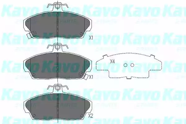 Комплект тормозных колодок KAVO PARTS KBP-2006