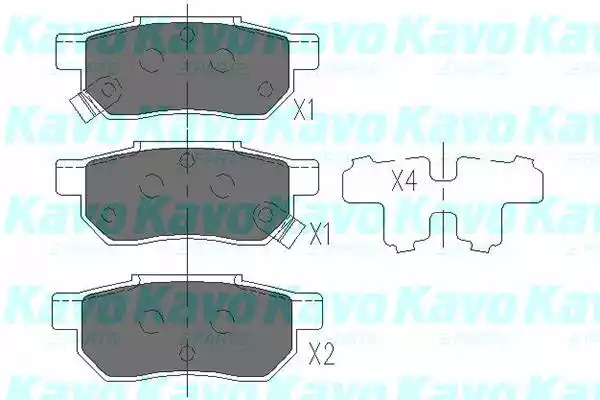 Комплект тормозных колодок KAVO PARTS KBP-2007