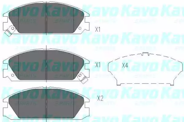 Комплект тормозных колодок KAVO PARTS KBP-2020