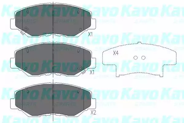 Комплект тормозных колодок KAVO PARTS KBP-2034