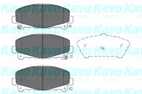 Комплект тормозных колодок KAVO PARTS KBP-2050