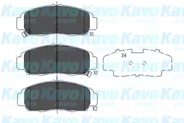 Комплект тормозных колодок KAVO PARTS KBP-2052