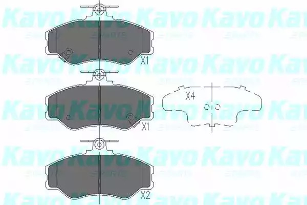 Комплект тормозных колодок KAVO PARTS KBP-3002