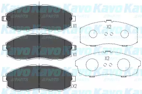 Комплект тормозных колодок KAVO PARTS KBP-3003
