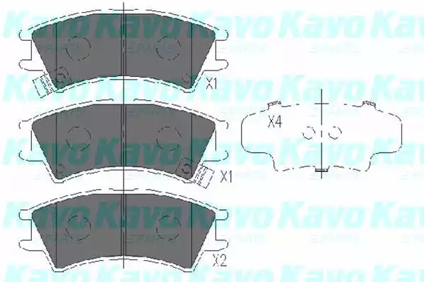 Комплект тормозных колодок KAVO PARTS KBP-3004