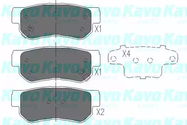 Комплект тормозных колодок KAVO PARTS KBP-3005
