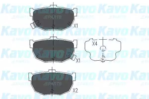 Комплект тормозных колодок KAVO PARTS KBP-3007