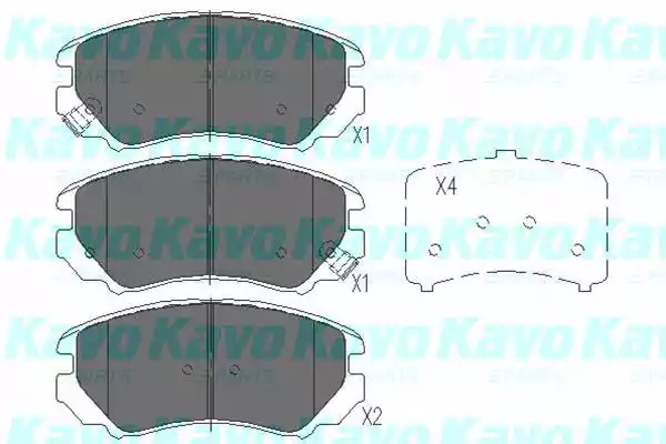 Комплект тормозных колодок KAVO PARTS KBP-3008