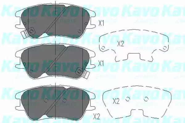 Комплект тормозных колодок KAVO PARTS KBP-3009