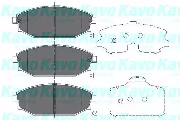 Комплект тормозных колодок KAVO PARTS KBP-3014