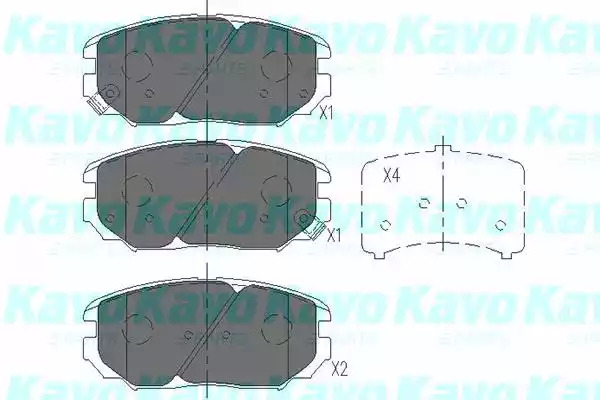 Комплект тормозных колодок KAVO PARTS KBP-3020