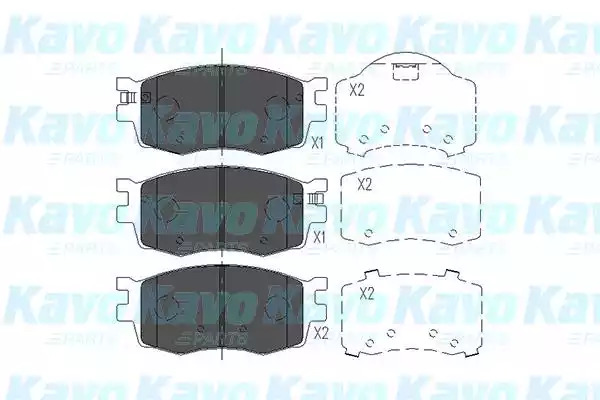 Комплект тормозных колодок KAVO PARTS KBP-3022