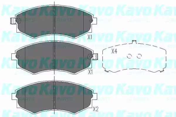 Комплект тормозных колодок KAVO PARTS KBP-3027