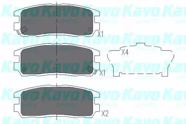 Комплект тормозных колодок KAVO PARTS KBP-3502