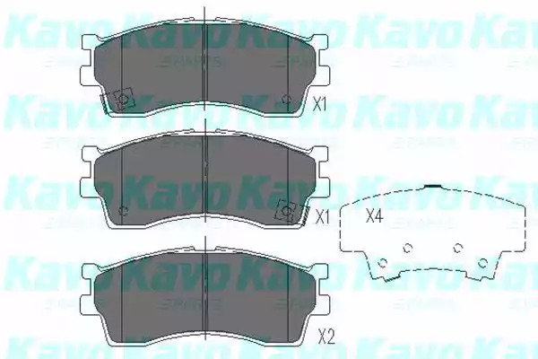 Комплект тормозных колодок KAVO PARTS KBP-4002