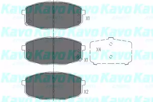 Комплект тормозных колодок KAVO PARTS KBP-4004