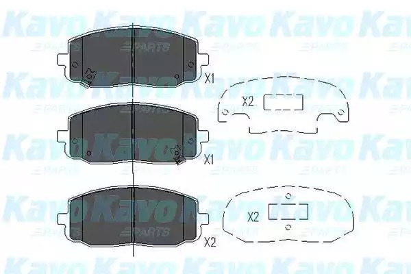 Комплект тормозных колодок KAVO PARTS KBP-4006