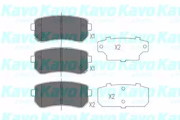 Комплект тормозных колодок KAVO PARTS KBP-4007