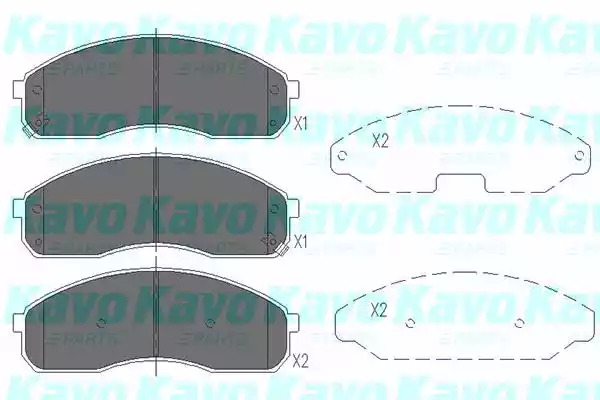 Комплект тормозных колодок KAVO PARTS KBP-4012