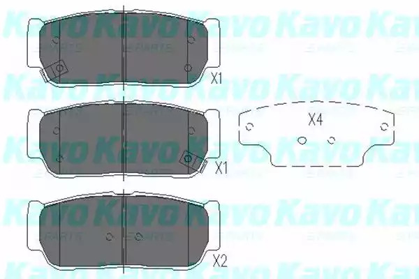 Комплект тормозных колодок KAVO PARTS KBP-4017