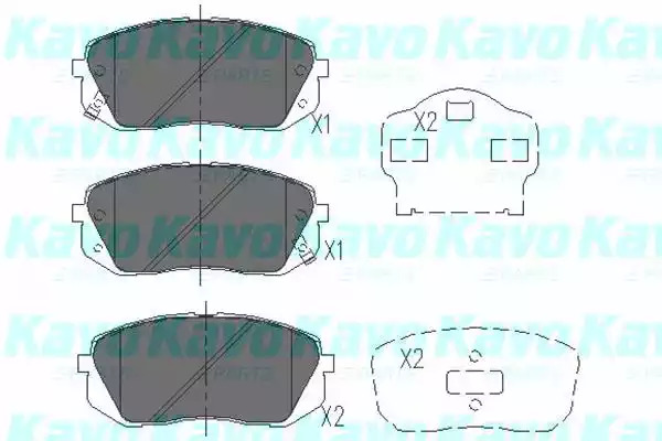 Комплект тормозных колодок KAVO PARTS KBP-4018