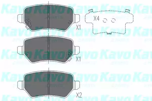 Комплект тормозных колодок KAVO PARTS KBP-4020