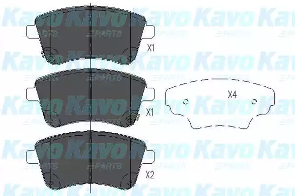 Комплект тормозных колодок KAVO PARTS KBP-4028