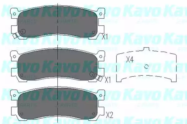 Комплект тормозных колодок KAVO PARTS KBP-4556