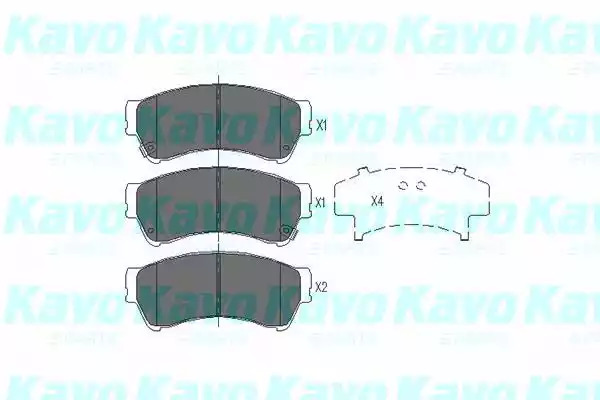 Комплект тормозных колодок KAVO PARTS KBP-4557