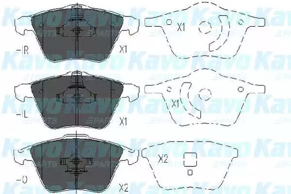 Комплект тормозных колодок KAVO PARTS KBP-4569