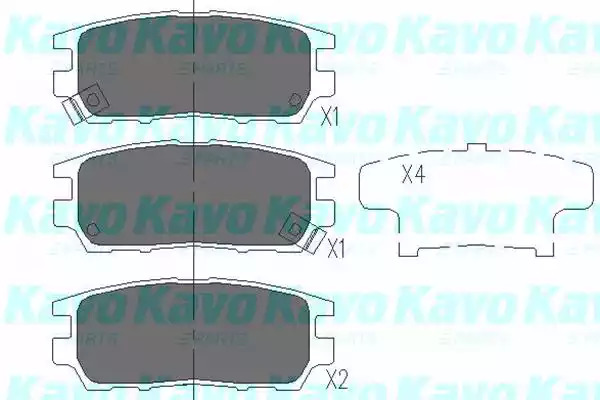 Комплект тормозных колодок KAVO PARTS KBP-5504