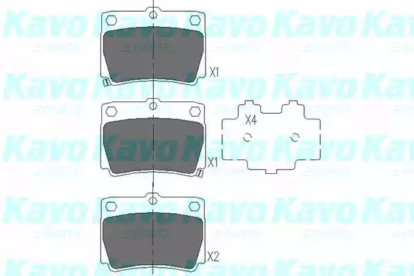 Комплект тормозных колодок KAVO PARTS KBP-5512