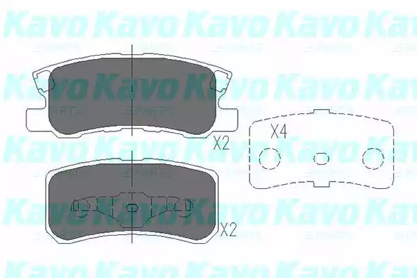 Комплект тормозных колодок KAVO PARTS KBP-5515