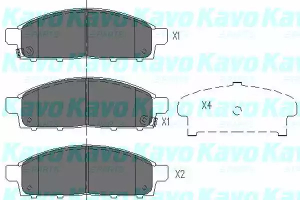 Комплект тормозных колодок KAVO PARTS KBP-5520