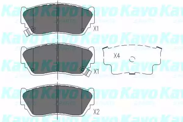 Комплект тормозных колодок KAVO PARTS KBP-6504