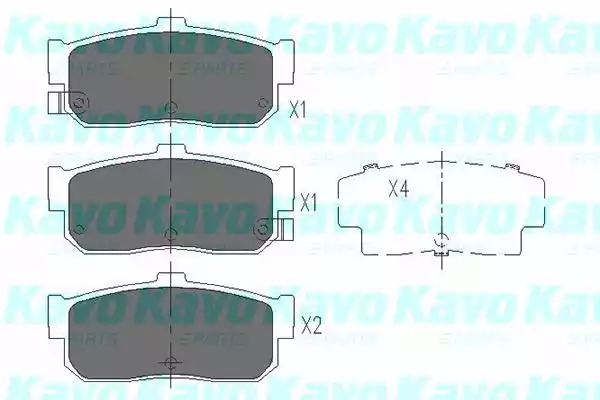 Комплект тормозных колодок KAVO PARTS KBP-6513