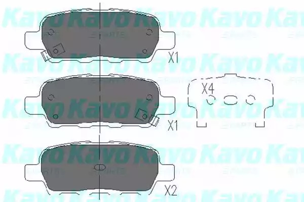 Комплект тормозных колодок KAVO PARTS KBP-6517