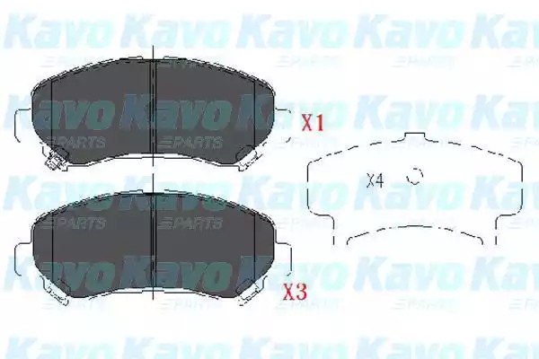 Комплект тормозных колодок KAVO PARTS KBP-6519