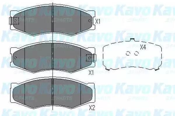 Комплект тормозных колодок KAVO PARTS KBP-6524