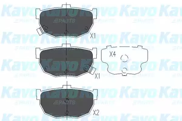Комплект тормозных колодок KAVO PARTS KBP-6544