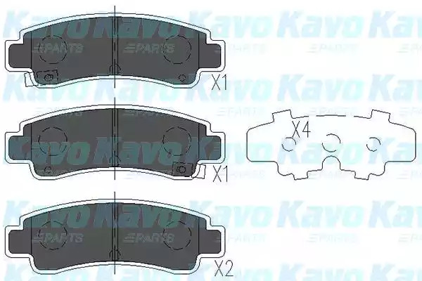 Комплект тормозных колодок KAVO PARTS KBP-6546