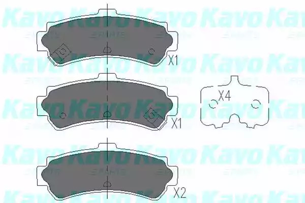 Комплект тормозных колодок KAVO PARTS KBP-6550