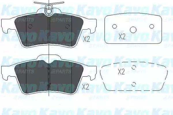 Комплект тормозных колодок KAVO PARTS KBP-6554