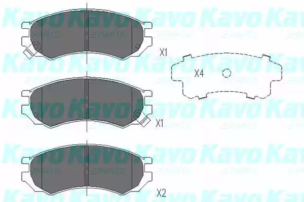 Комплект тормозных колодок KAVO PARTS KBP-6555